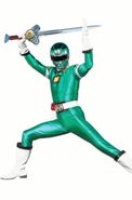 Green Turbo Ranger in Power Rangers Key Scanner