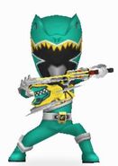 Green Dino Charge Ranger Armored On In Power Rangers Dash