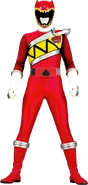 Don Momotaro transformed into Kyoryu Red as seen in Donbrothers
