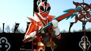 Red Samurai Ranger's Shark Attack Mode