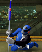 Legacy Wars Blue SPD Ranger Defeat Pose