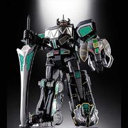 Black Soul of Chogokin Megazord alternate shot with weapons