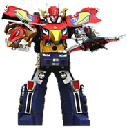 High Octane Megazord with Falcon Copter & Tiger Jet attachments.
