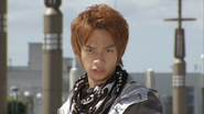 Gai Ikari, Gokai Silver, became Aoorenger through the Gokai Change.