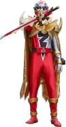 GolDon Momotaro transformed into GolDon Ryusoul Red as seen in Donbrothers