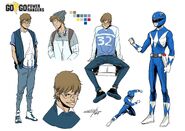 Billy Cranston/Mighty Morphin Blue Ranger Go Go Power Rangers Concept art.