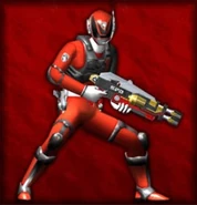 DekaRed SWAT as depicted in Super Sentai Battle: Dice-O