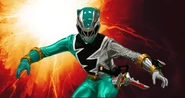 Dino Fury Green Ranger's Official Artwork