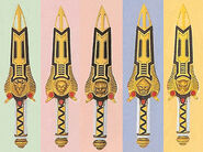 The Starbeast Swords in their compacted form