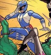 Kimberly Ann Hart, who temporarily served as the Blue Ranger in the Go Go Power Rangers comic series.