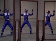 Miracon as Time Force Blue Ranger.