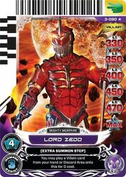 Power Rangers Action Card Game Lord Zedd