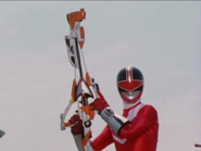 Red Ranger with Electro Booster