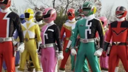Third shot of the Super Sentai 199 in the Great Legend War prior to the charge.