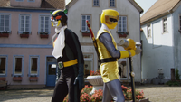 Gokai Change-Battle Fever J and Hurricaneger (Gokaiger vs. Gavan)