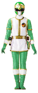 A female version of the ShishiRanger suit as seen in Gokaiger.