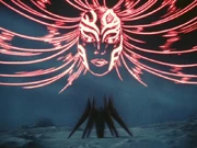 A red projection of Meadow appeared above Vulgyre