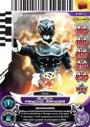 Power Rangers Action Card Game Psycho Black