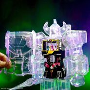 Super 7 Super Cyborg Megazord Clear with chest opened