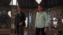 Izzy and Javi in the Ranger base for the first time.