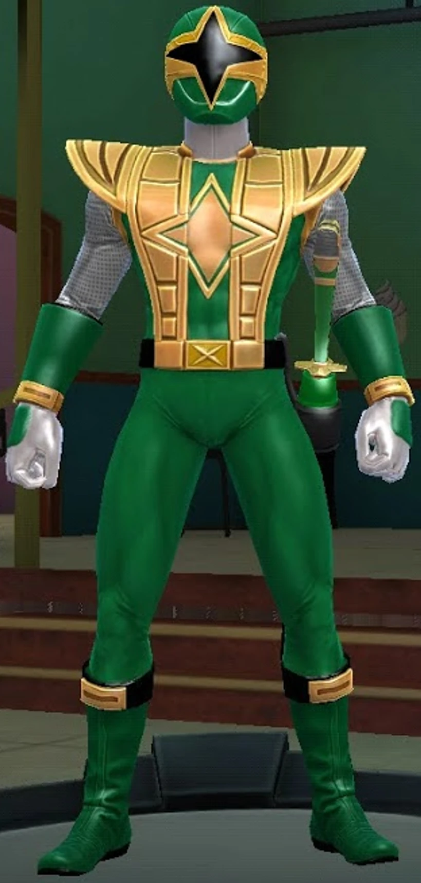 costume da ranger verde power rangers ninja storm