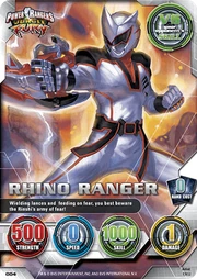 Jungle Fury Rhino Ranger in Power Rangers Collectible Card Game.