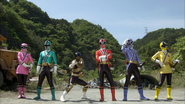 Shinken Pink in Kanji Rangers Change