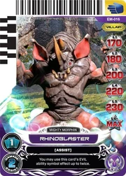Power Rangers Action Card Game Rhinoblaster
