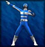 DenziBlue as depicted in Super Sentai Battle: Dice-O.