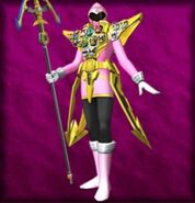 Gokai Pink Gold Mode as depicted in Super Sentai Battle: Dice-O