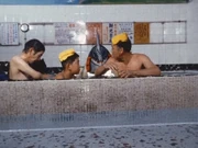 Shachira hears Mr. Yamamoto's singing in the spa