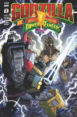 Godzilla vs. Mighty Morphin Power Rangers Issue 2 Cover B