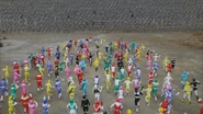 The 34 Sentai teams charge.