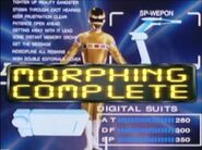 MORPHING COMPLETE - the Yellow Ranger suit has now materialized