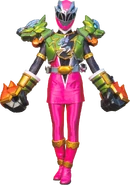 Pink Rafkon Ranger/Dino Fury Pink Smash Battle Armor