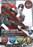 S.P.D. Red Ranger Battlizer Sonic Mode in Power Rangers Collectible Card Game.