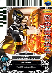 Power Rangers Action Card Game Ranger Operator Series Black