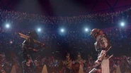A view of the audience before Korvaka and Lavagor face off.