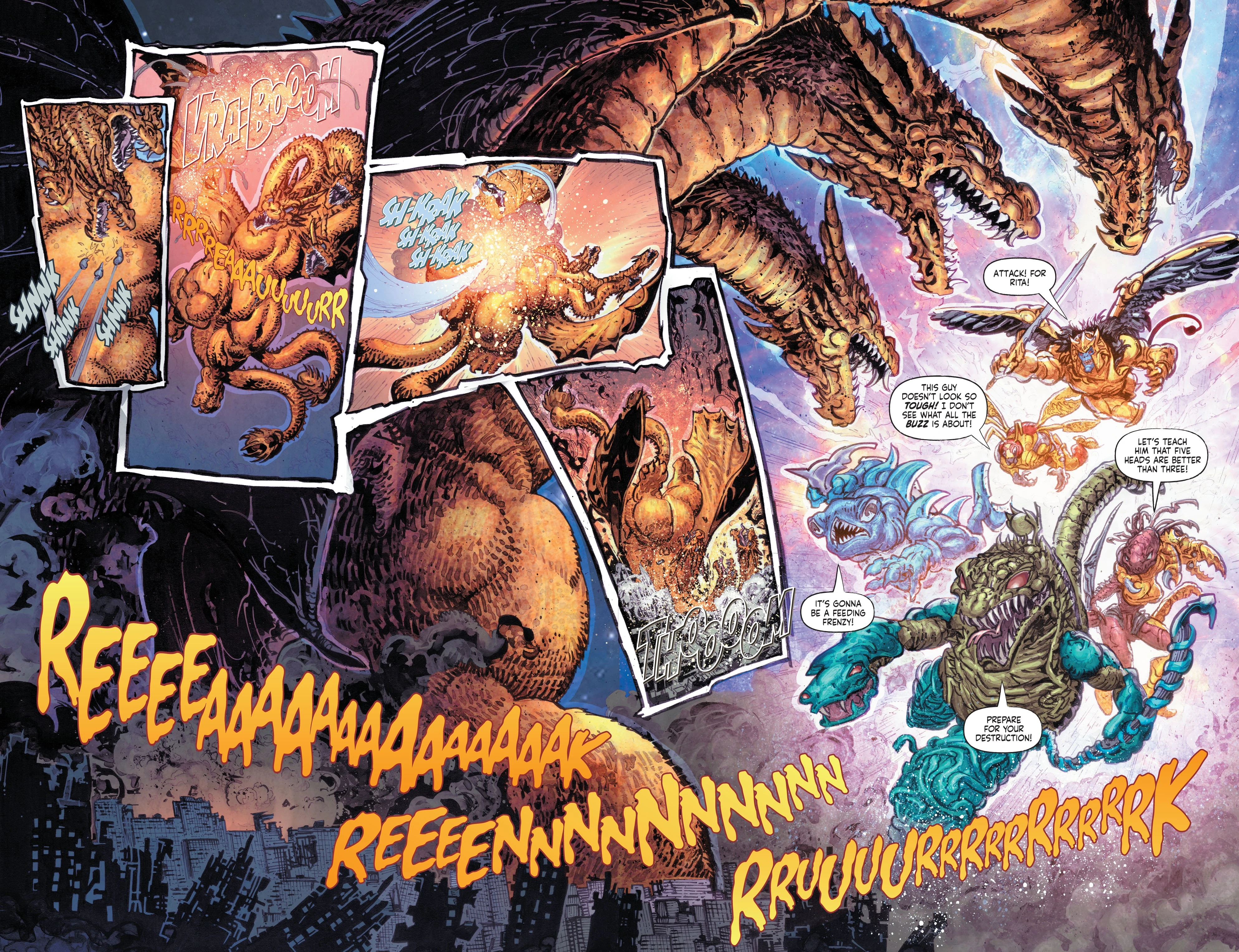 Grumble Bee, Snizzard and Slippery Shark vs King Girodah