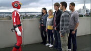 Scott meeting the Samurai Rangers