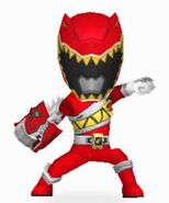Red Dino Charge Ranger Armored On In Power Rangers Dash