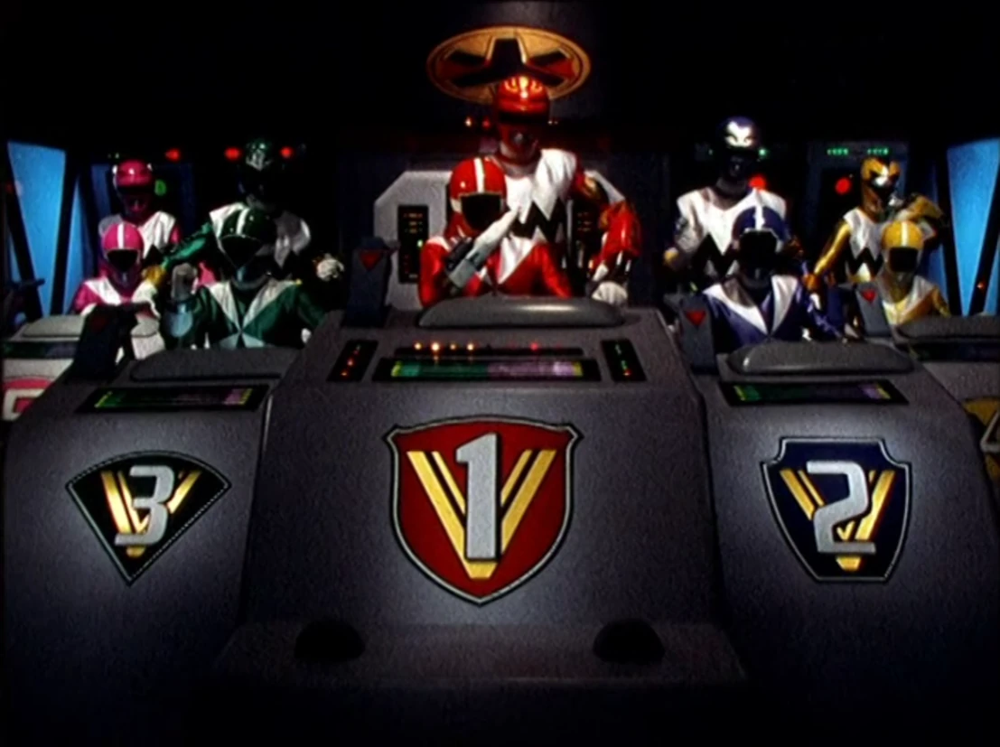 The Lightspeed Rangers and Galaxy Rangers defeating Trakeena