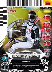 Black Overdrive Ranger Power Rangers Action Card Game