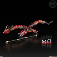 Shokugan Modeling Project Red Dragon Thunderzord with accessories