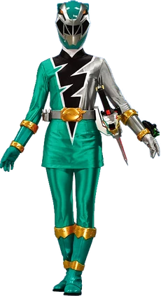 Dino Fury Green Ranger (skirted version) in Episode 4