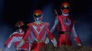 Three Red Rangers (Super Hero Taisen Z)