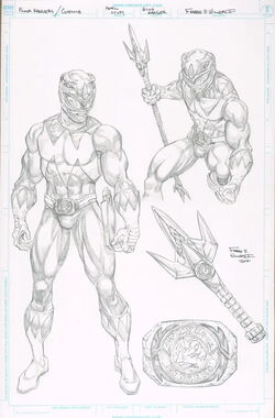 white power ranger concept art