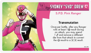 S.P.D. Pink Ranger Character Card