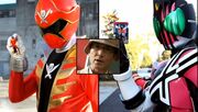 Gokai Change and Kamen Ride