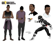 Zack Taylor/Mighty Morphin Black Ranger Go Go Power Rangers Concept art.